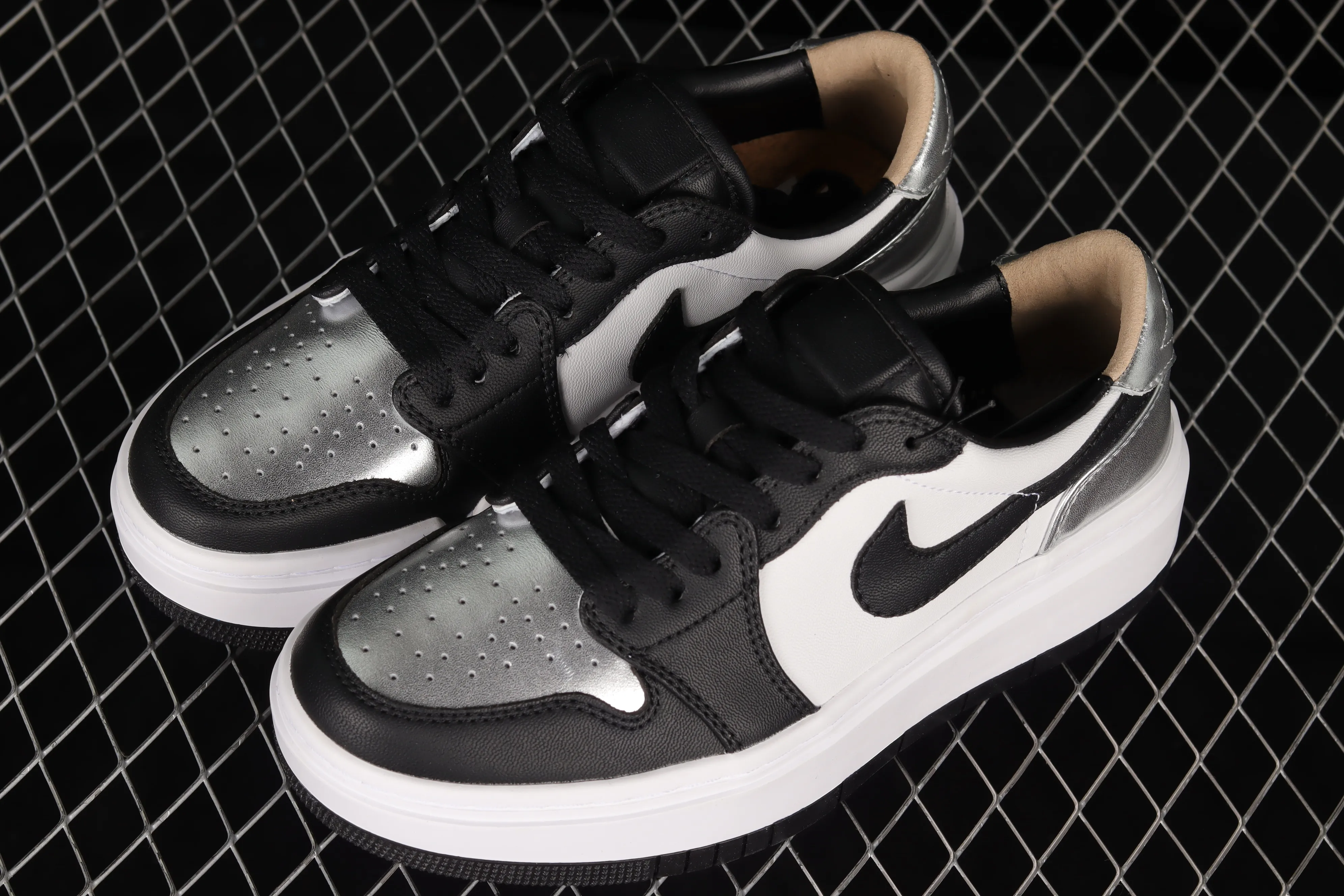 All categories Air Jordan Jordan series basketball shoes Air Jordan 1 Low Z version Air Jordan 1 Elevate Low SE "Wolf Grey" Little AJ first layer thick sole retro basketball shoes DQ8561-001